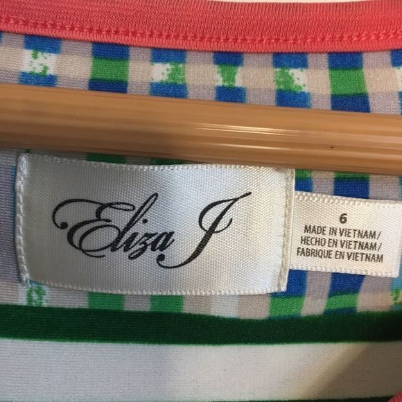 Eliza J Short Sleeve Jersey Shift Dress Crew Neck Short Sleeves Womens S… - Picture 5 of 7